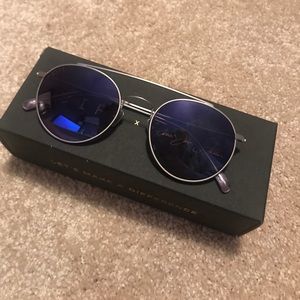 Diff Jessie James Decker silver purple sunglasses